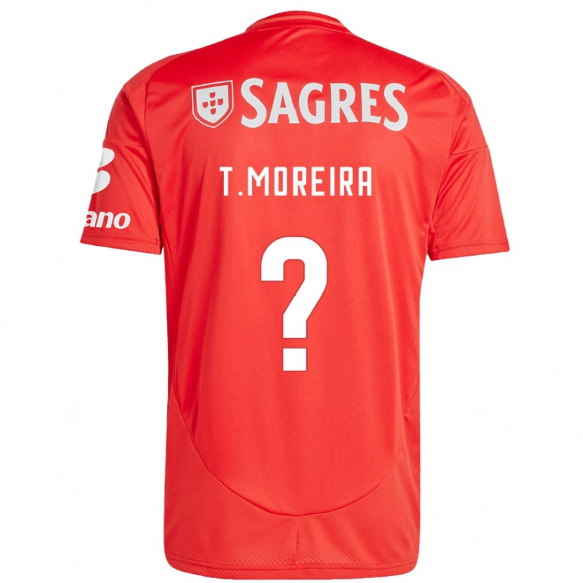 Danxen Niño Camiseta Tomás Moreira #0 Rojo Blanco 1ª Equipación 2024/25 La Camisa