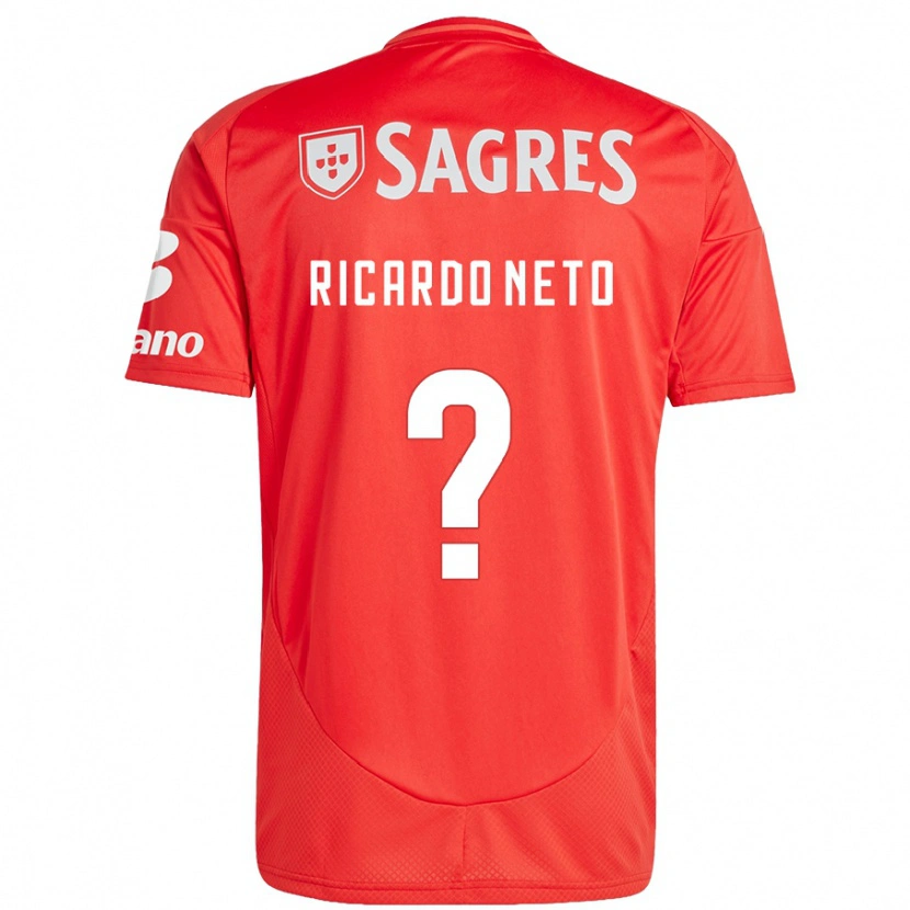 Danxen Niño Camiseta Ricardo Neto #0 Rojo Blanco 1ª Equipación 2024/25 La Camisa