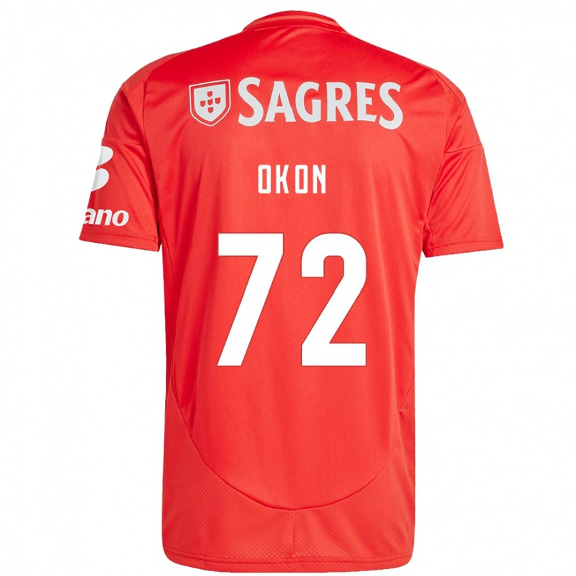 Danxen Niño Camiseta Paul Okon #72 Rojo Blanco 1ª Equipación 2024/25 La Camisa