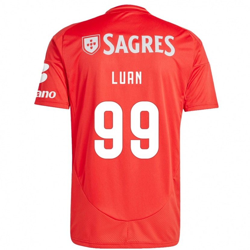 Danxen Niño Camiseta Luan #99 Rojo Blanco 1ª Equipación 2024/25 La Camisa