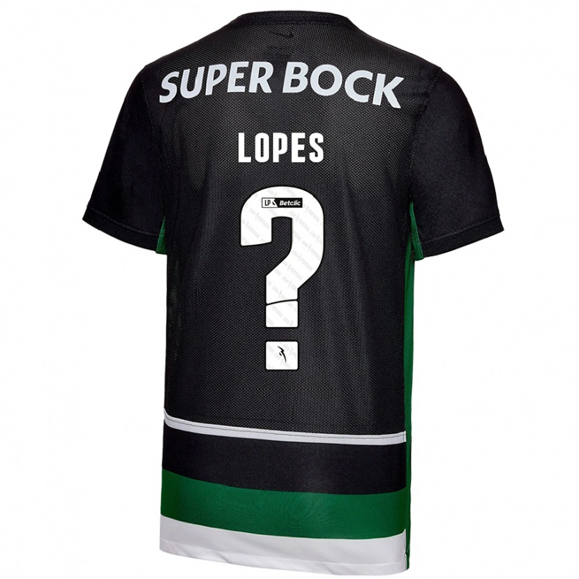 Danxen Niño Camiseta Winilson Lopes #0 Negro Blanco Verde 1ª Equipación 2024/25 La Camisa