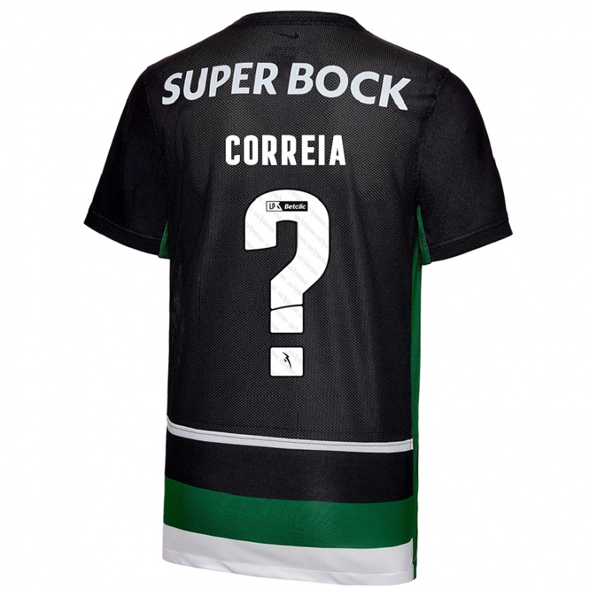Danxen Niño Camiseta Duarte Correia #0 Negro Blanco Verde 1ª Equipación 2024/25 La Camisa