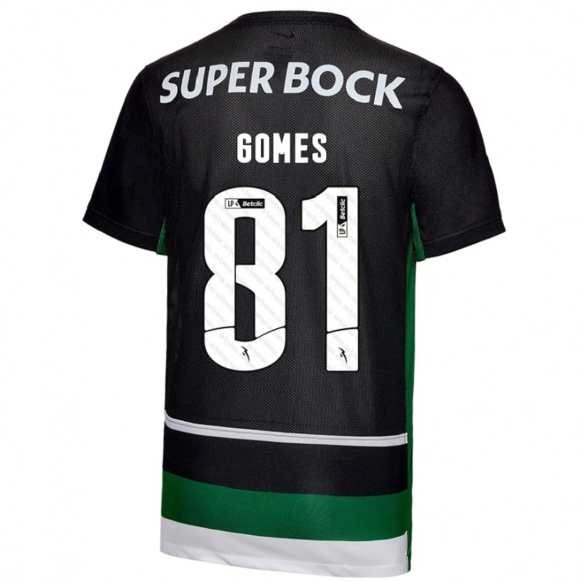 Danxen Niño Camiseta Salvador Gomes #81 Negro Blanco Verde 1ª Equipación 2024/25 La Camisa