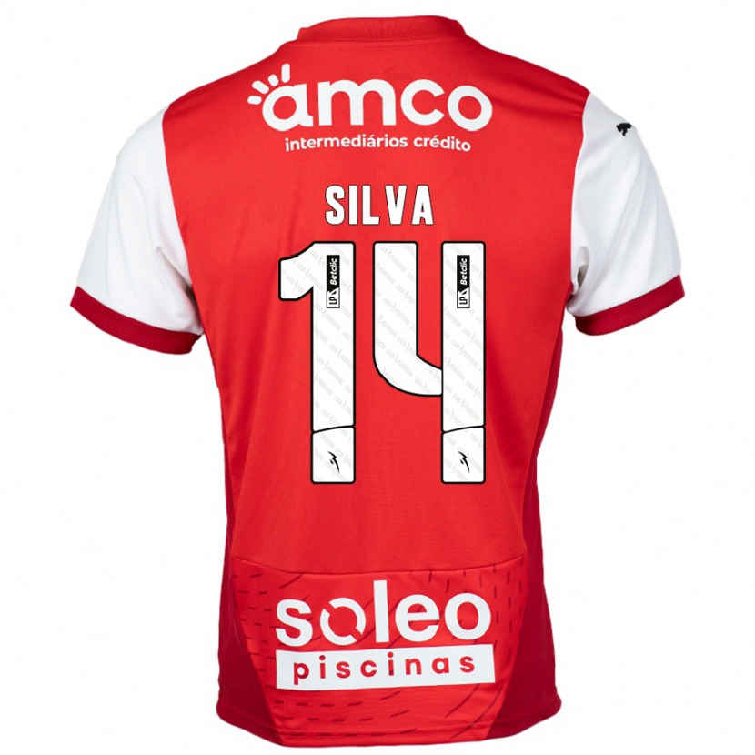 Danxen Niño Camiseta Dolores Silva #14 Rojo Blanco 1ª Equipación 2024/25 La Camisa