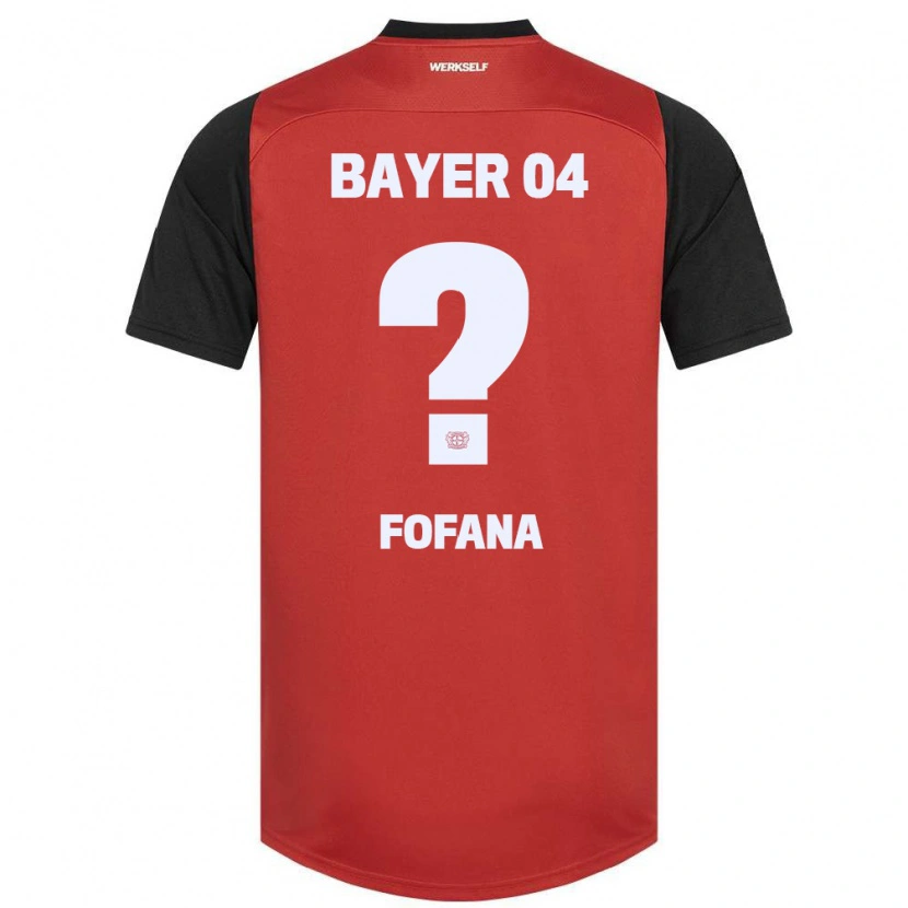 Danxen Niño Camiseta Sadik Fofana #0 Rojo Negro 1ª Equipación 2024/25 La Camisa