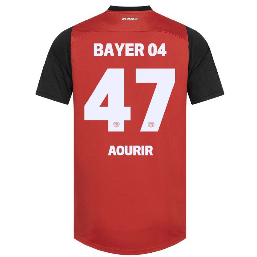 Danxen Niño Camiseta Ayman Aourir #47 Rojo Negro 1ª Equipación 2024/25 La Camisa