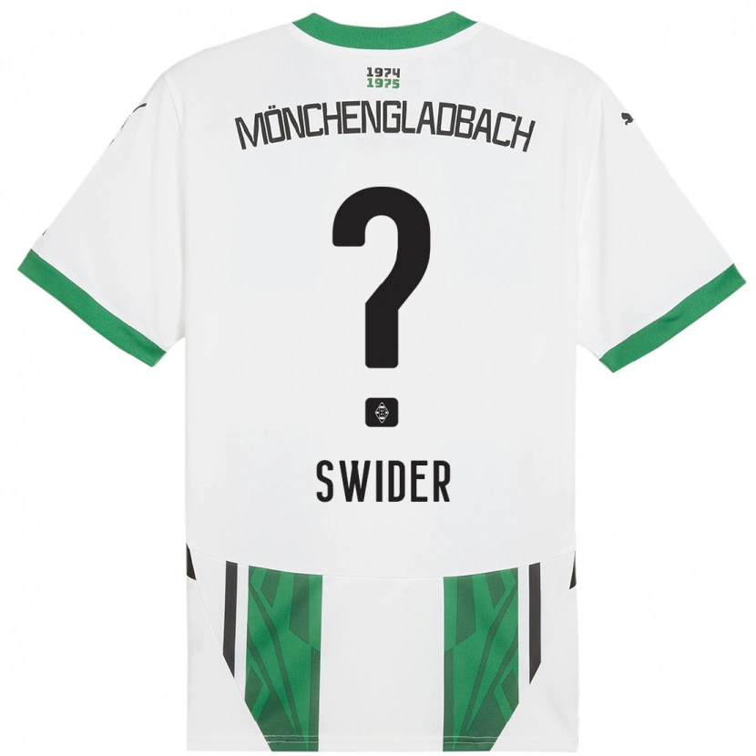 Danxen Niño Camiseta Niklas Swider #0 Blanco Verde 1ª Equipación 2024/25 La Camisa