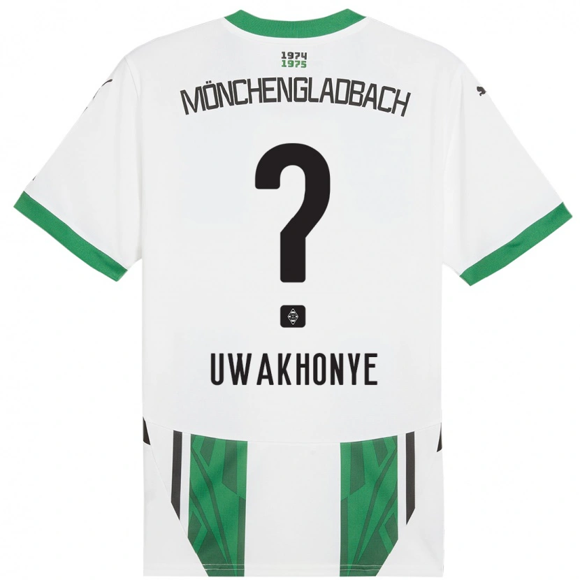 Danxen Niño Camiseta Josiah Uwakhonye #0 Blanco Verde 1ª Equipación 2024/25 La Camisa