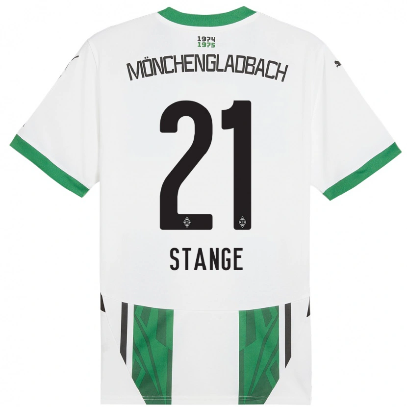 Danxen Niño Camiseta Veit Stange #21 Blanco Verde 1ª Equipación 2024/25 La Camisa