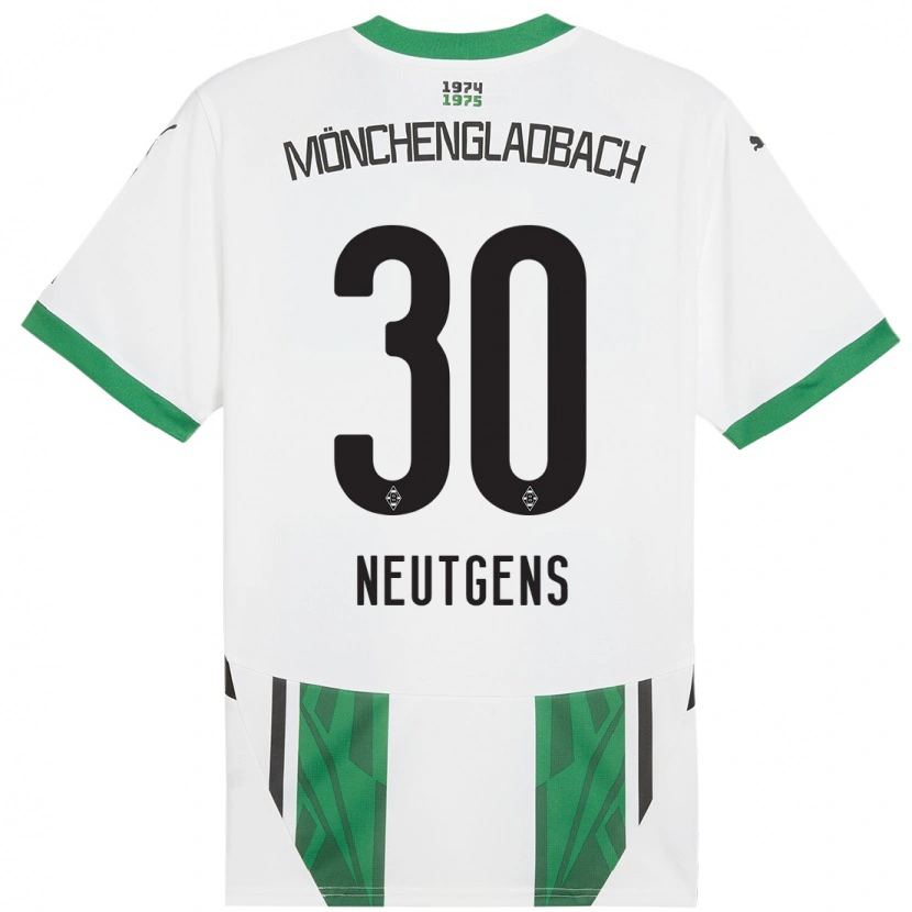 Danxen Niño Camiseta Maximilian Neutgens #30 Blanco Verde 1ª Equipación 2024/25 La Camisa