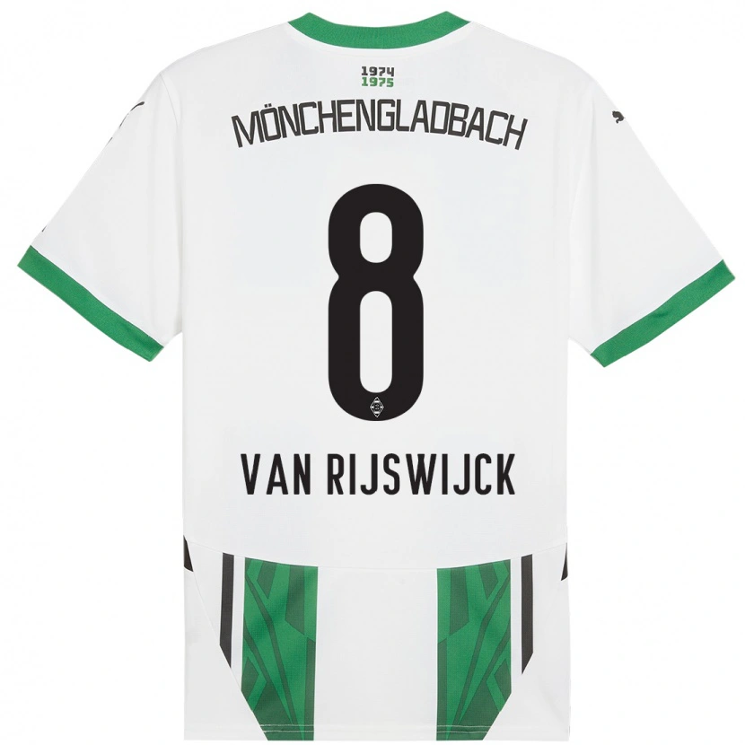 Danxen Niño Camiseta Britt Van Rijswijck #8 Blanco Verde 1ª Equipación 2024/25 La Camisa