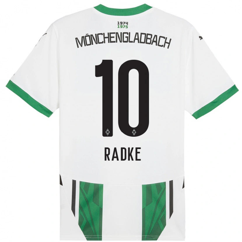 Danxen Niño Camiseta Laura Radke #10 Blanco Verde 1ª Equipación 2024/25 La Camisa