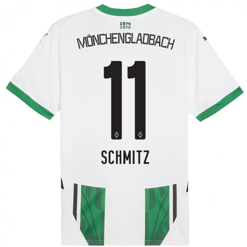 Danxen Niño Camiseta Louisa Schmitz #11 Blanco Verde 1ª Equipación 2024/25 La Camisa