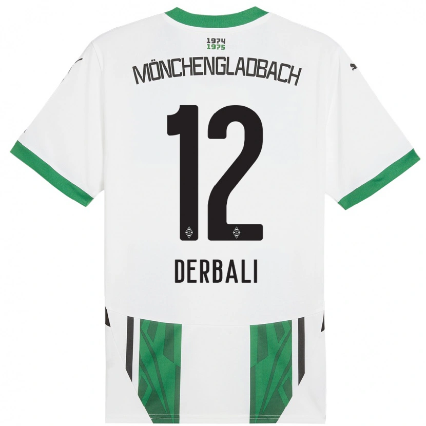 Danxen Niño Camiseta Louisa Derbali #12 Blanco Verde 1ª Equipación 2024/25 La Camisa