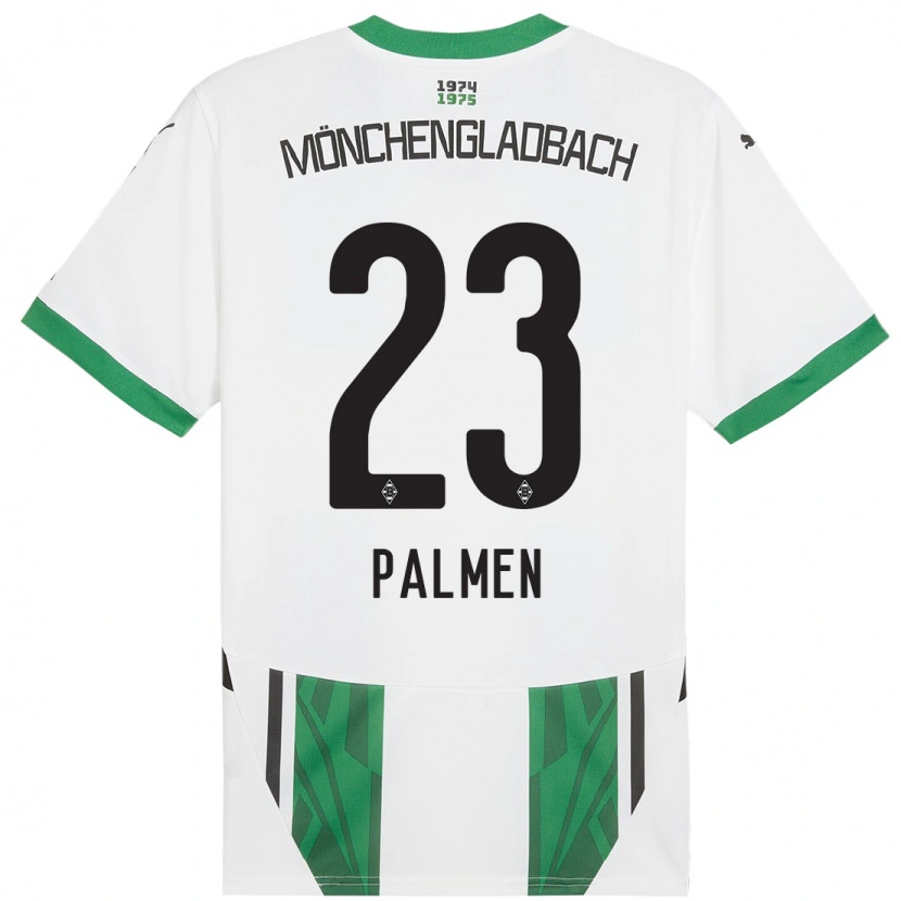 Danxen Niño Camiseta Luisa Palmen #23 Blanco Verde 1ª Equipación 2024/25 La Camisa