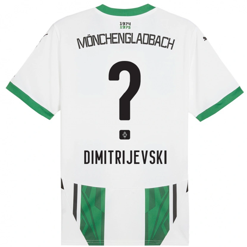 Danxen Niño Camiseta Maximilian Dimitrijevski #0 Blanco Verde 1ª Equipación 2024/25 La Camisa