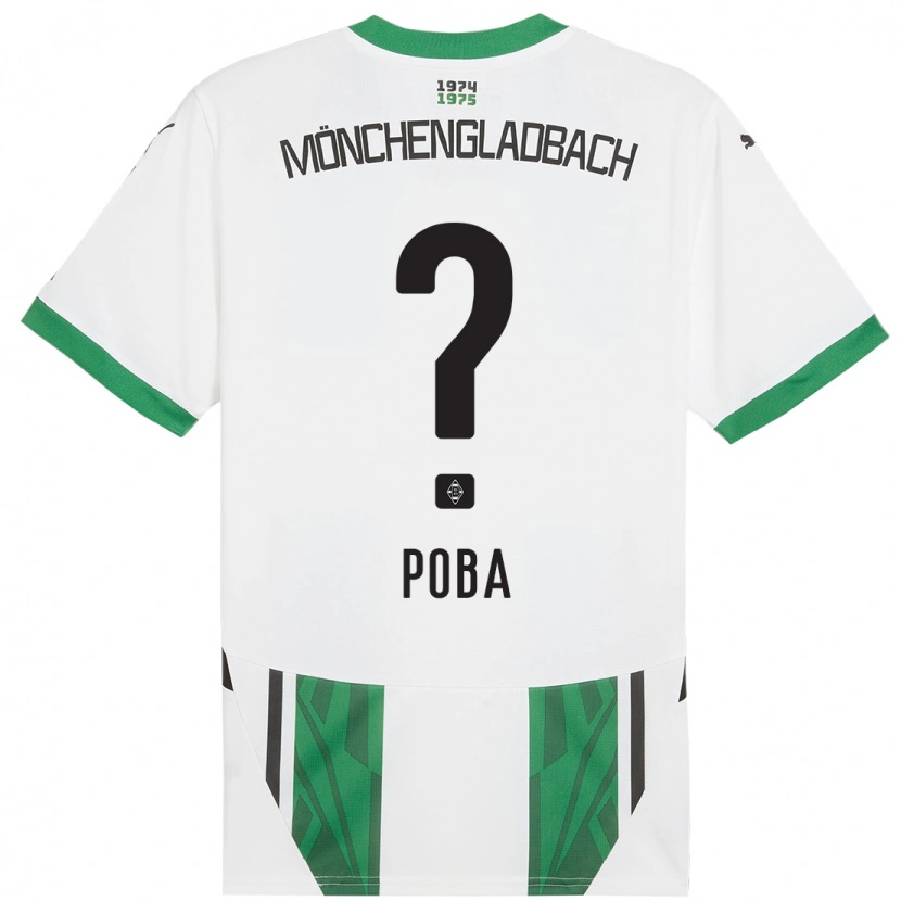 Danxen Niño Camiseta Peniel Poba #0 Blanco Verde 1ª Equipación 2024/25 La Camisa
