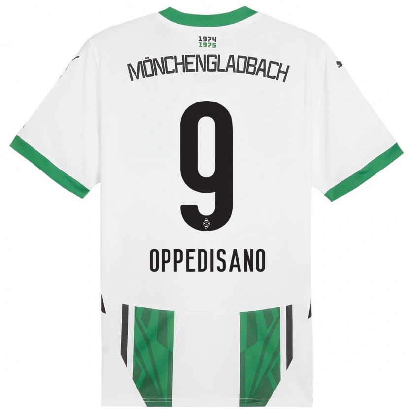 Danxen Niño Camiseta Valentina Oppedisano #9 Blanco Verde 1ª Equipación 2024/25 La Camisa