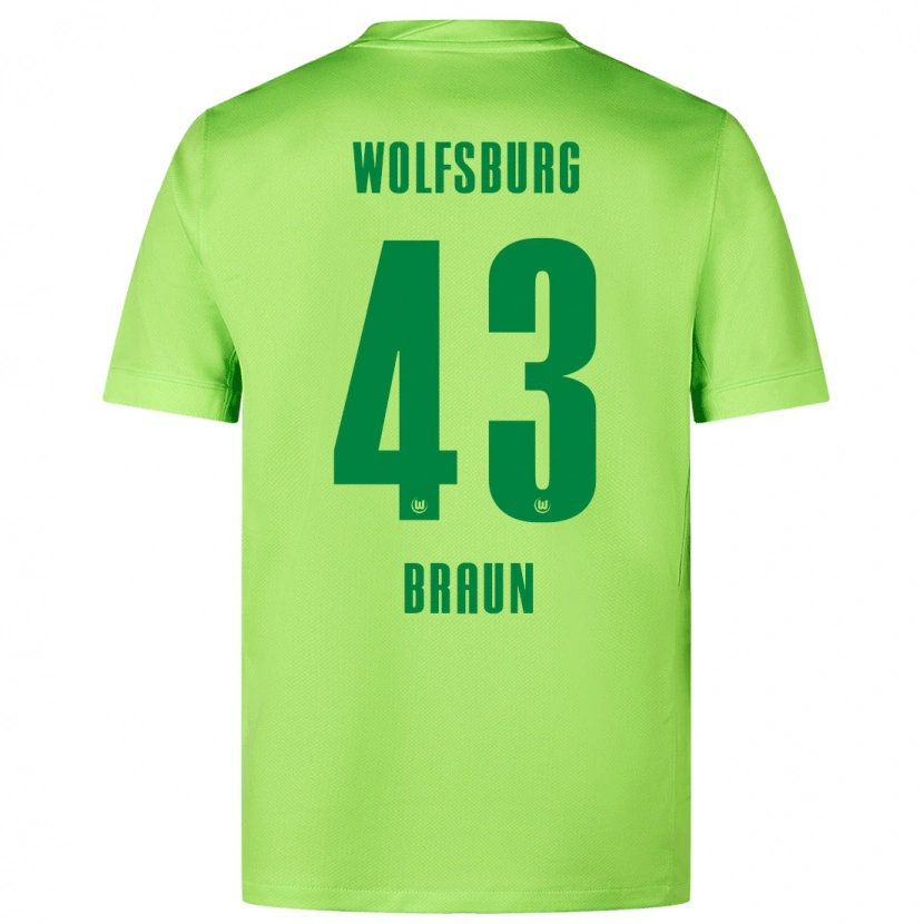 Danxen Niño Camiseta Manuel Braun #43 Verde Fluorescente 1ª Equipación 2024/25 La Camisa