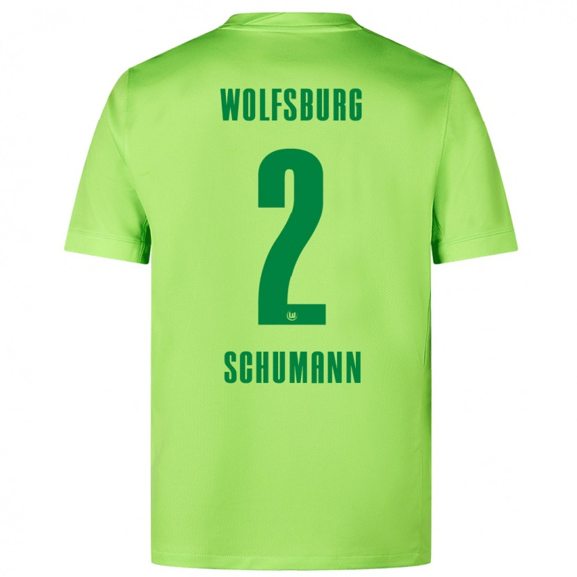 Danxen Niño Camiseta Anton Schumann #2 Verde Fluorescente 1ª Equipación 2024/25 La Camisa