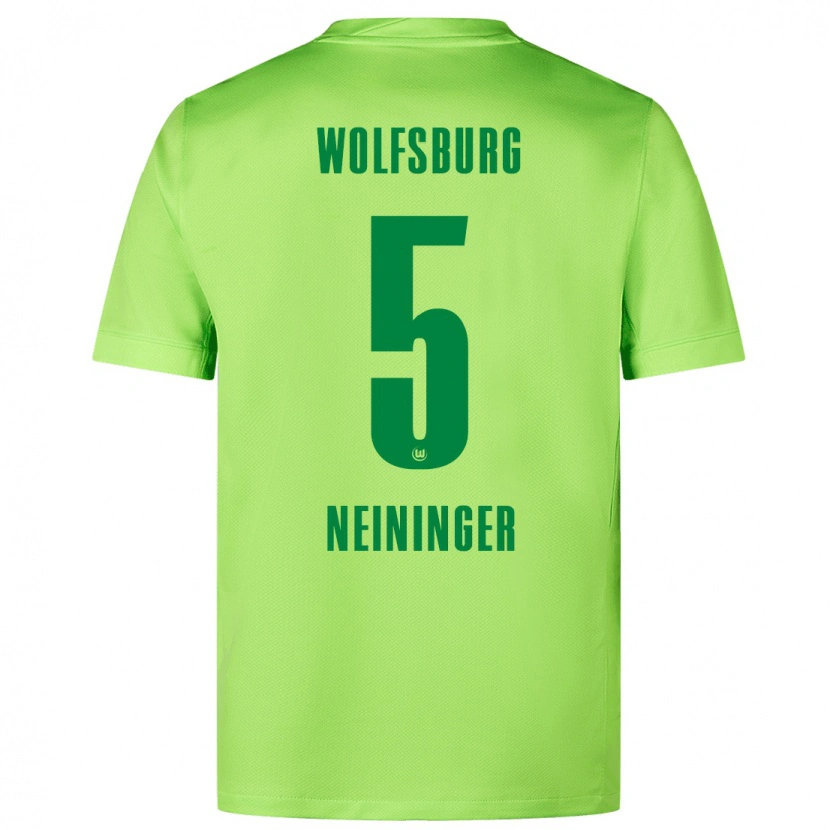 Danxen Niño Camiseta Tim Neininger #5 Verde Fluorescente 1ª Equipación 2024/25 La Camisa