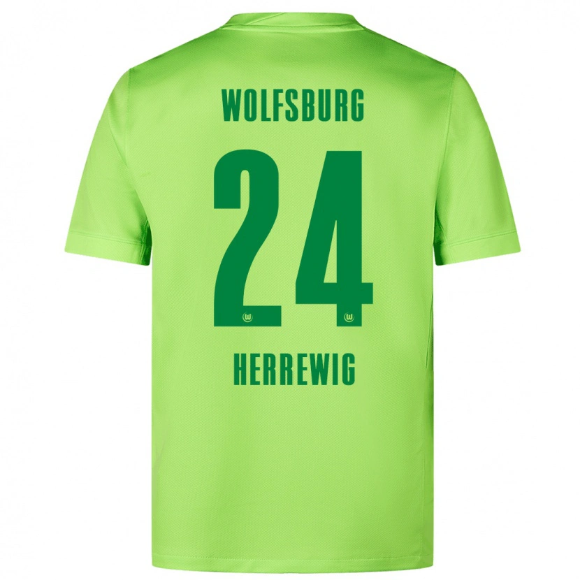 Danxen Niño Camiseta Max Herrewig #24 Verde Fluorescente 1ª Equipación 2024/25 La Camisa