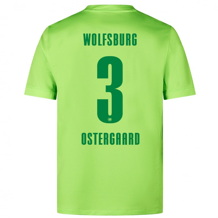 Danxen Niño Camiseta Christian Östergaard #3 Verde Fluorescente 1ª Equipación 2024/25 La Camisa