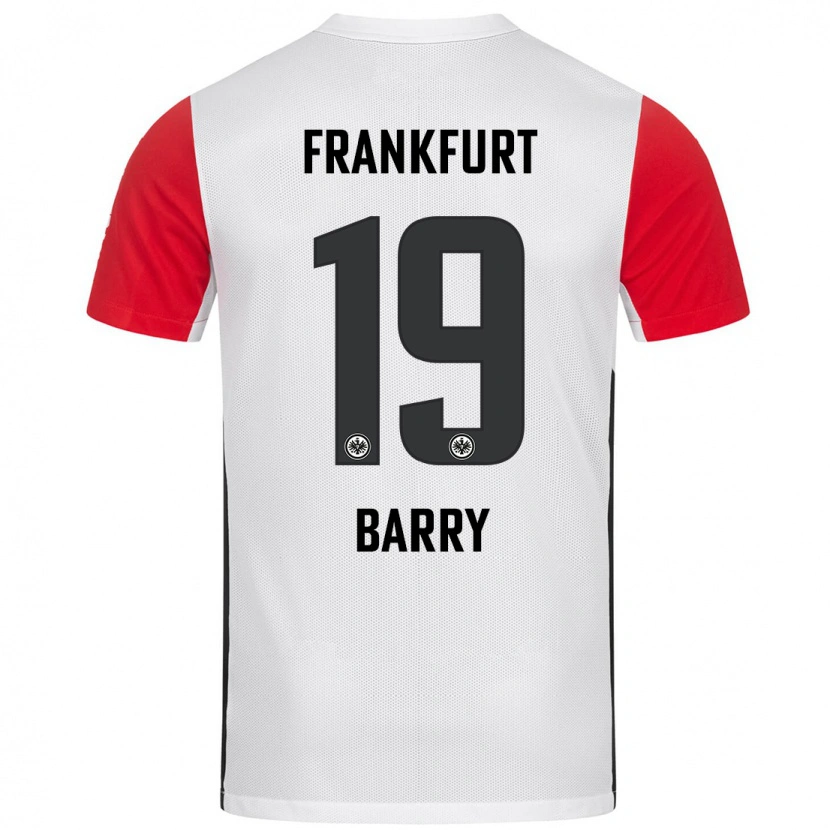 Danxen Niño Camiseta Jasha Barry #19 Blanco Rojo 1ª Equipación 2024/25 La Camisa