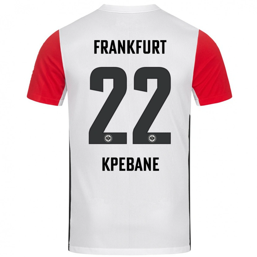 Danxen Niño Camiseta Tamiou Kpebane #22 Blanco Rojo 1ª Equipación 2024/25 La Camisa