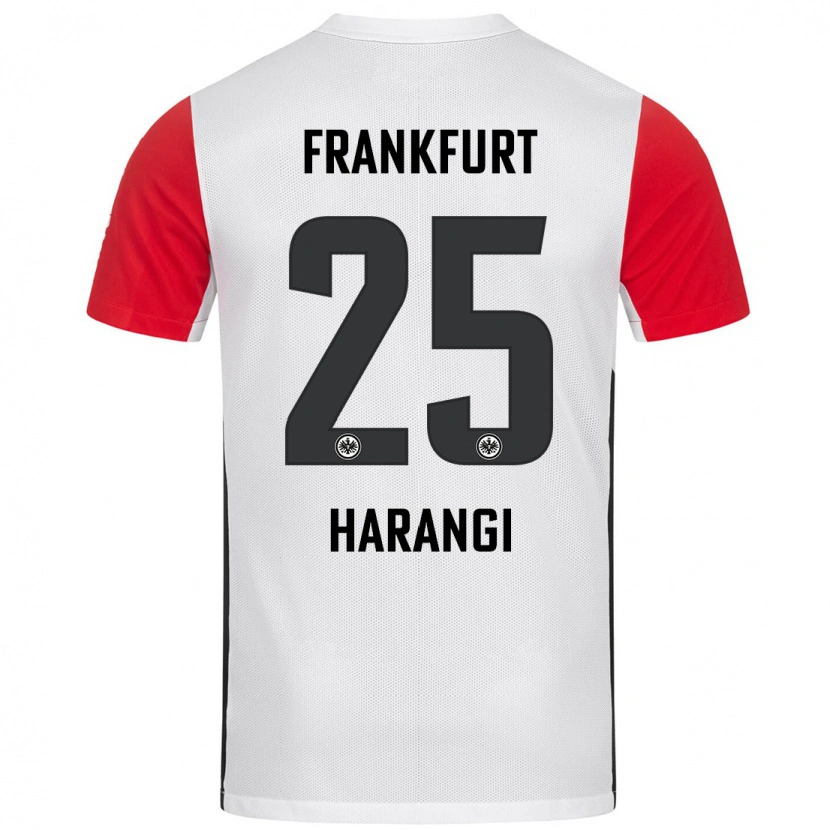 Danxen Niño Camiseta Aiden Harangi #25 Blanco Rojo 1ª Equipación 2024/25 La Camisa
