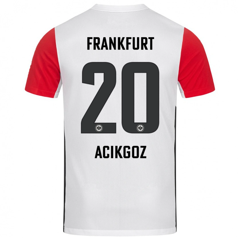 Danxen Niño Camiseta İlayda Açıkgöz #20 Blanco Rojo 1ª Equipación 2024/25 La Camisa