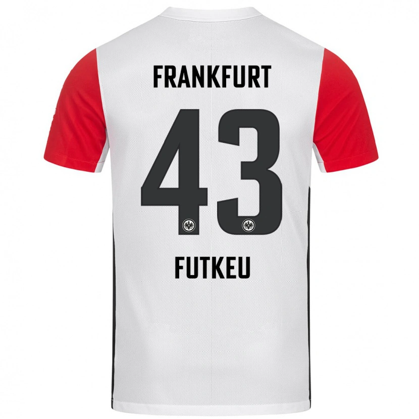 Danxen Niño Camiseta Noel Futkeu #43 Blanco Rojo 1ª Equipación 2024/25 La Camisa