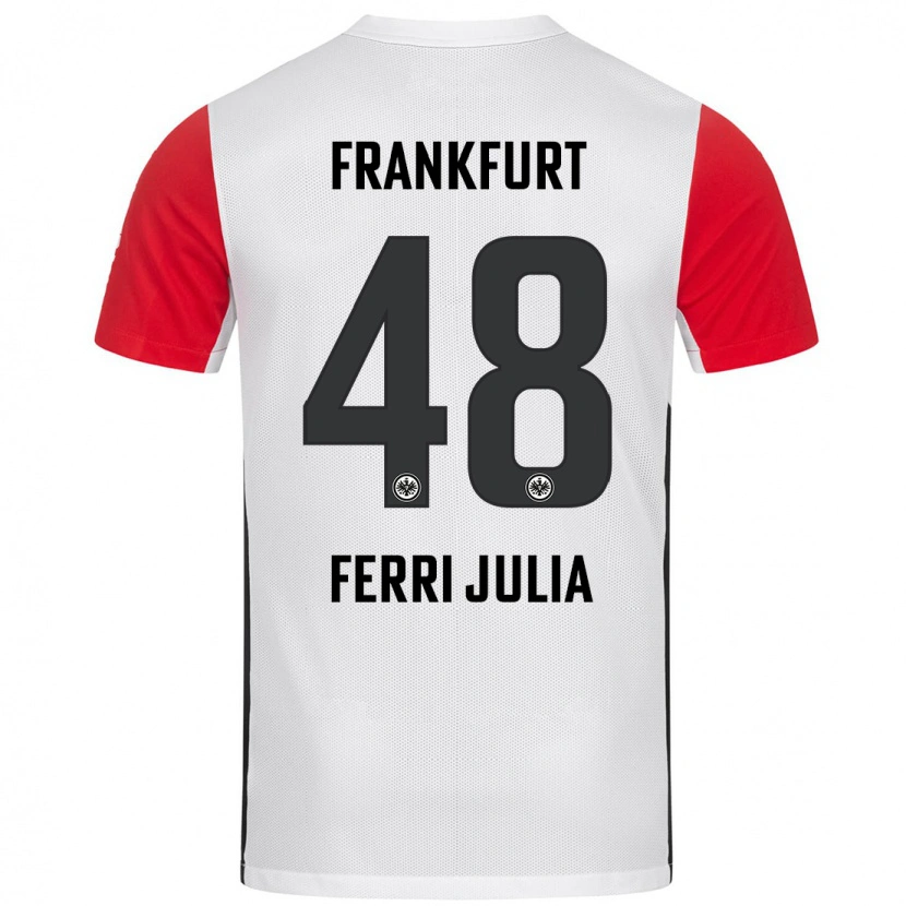 Danxen Niño Camiseta Nacho Ferri #48 Blanco Rojo 1ª Equipación 2024/25 La Camisa