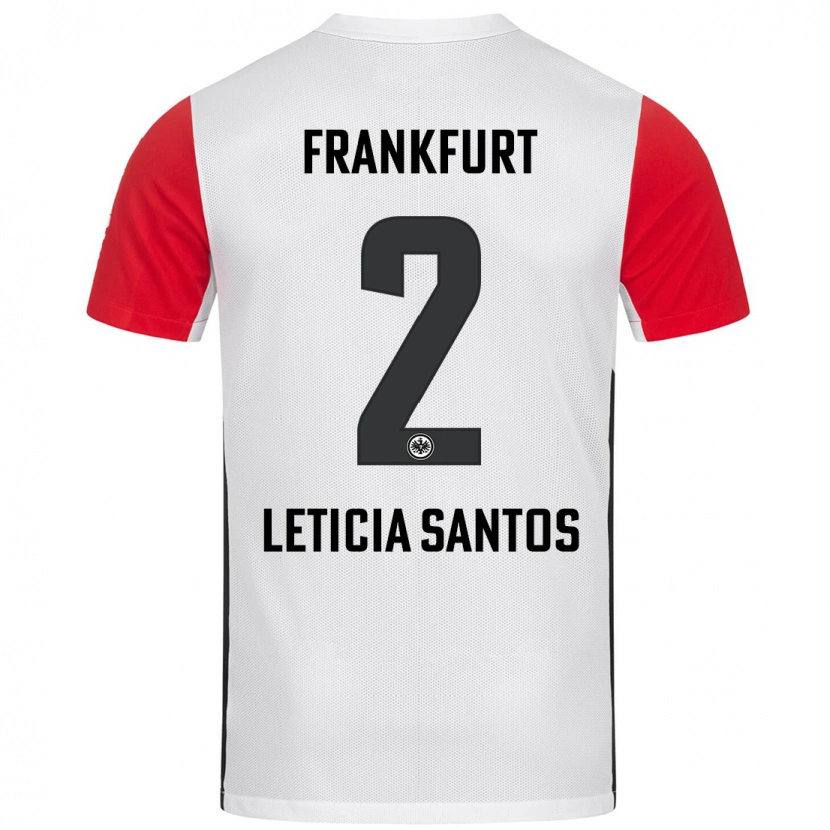 Danxen Niño Camiseta Letícia Santos De Oliveira #2 Blanco Rojo 1ª Equipación 2024/25 La Camisa