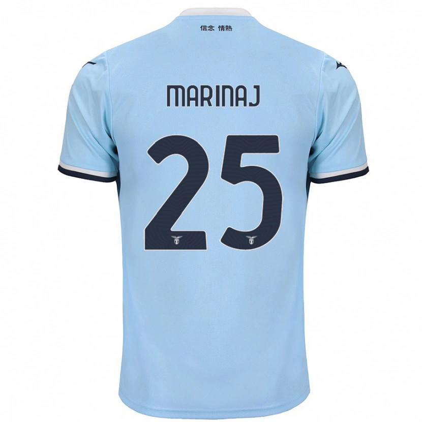 Danxen Niño Camiseta Kledi Marinaj #25 Azul 1ª Equipación 2024/25 La Camisa