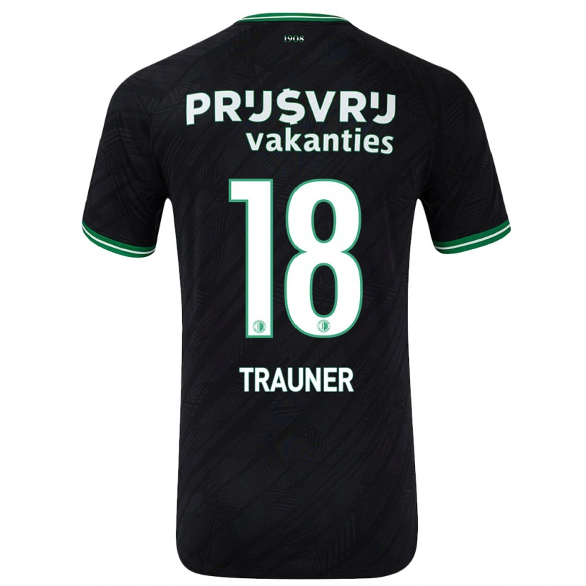 Danxen Niño Camiseta Gernot Trauner #18 Negro Verde 2ª Equipación 2024/25 La Camisa