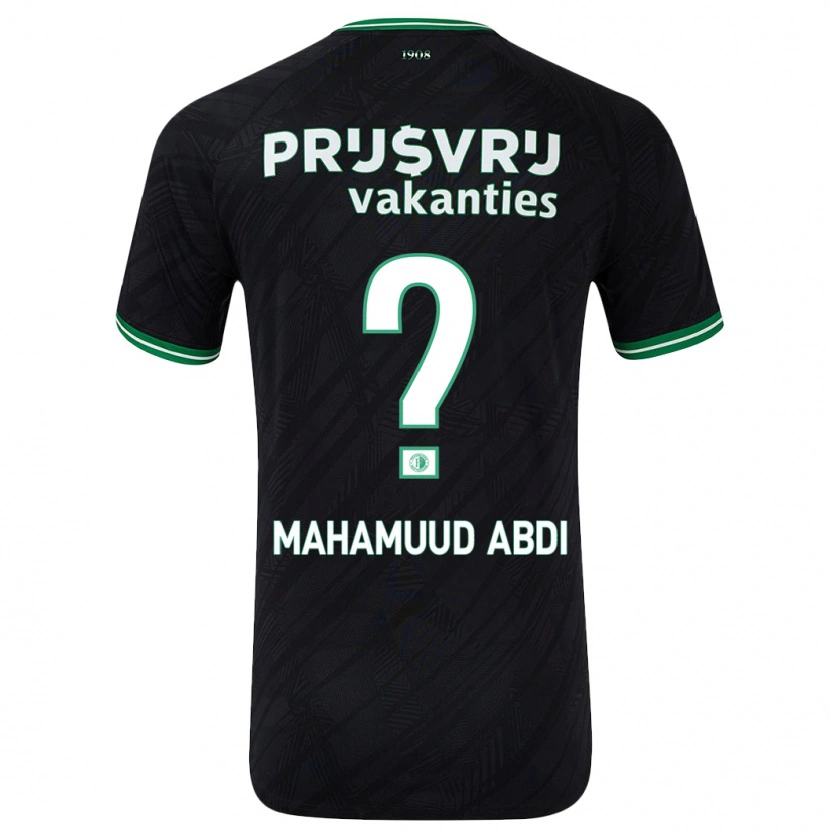 Danxen Niño Camiseta Nuuradiin Mahamuud Abdi #0 Negro Verde 2ª Equipación 2024/25 La Camisa