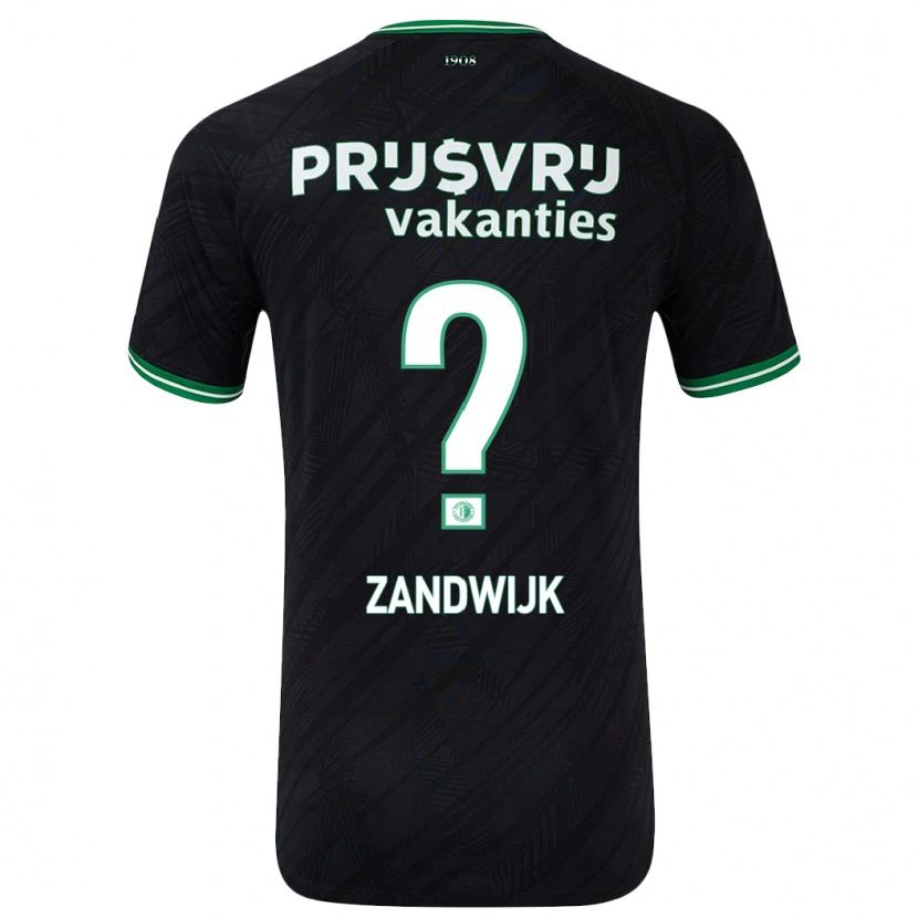 Danxen Niño Camiseta Tim Zandwijk #0 Negro Verde 2ª Equipación 2024/25 La Camisa