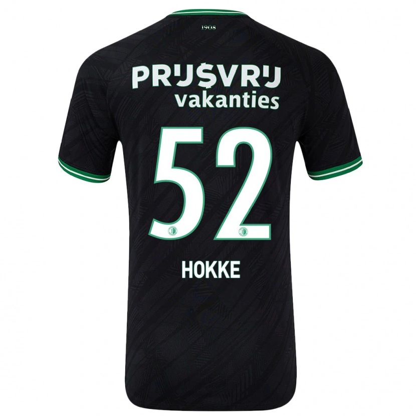 Danxen Niño Camiseta Milan Hokke #52 Negro Verde 2ª Equipación 2024/25 La Camisa