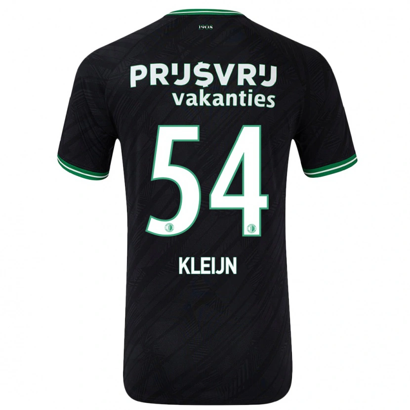 Danxen Niño Camiseta Mike Kleijn #54 Negro Verde 2ª Equipación 2024/25 La Camisa