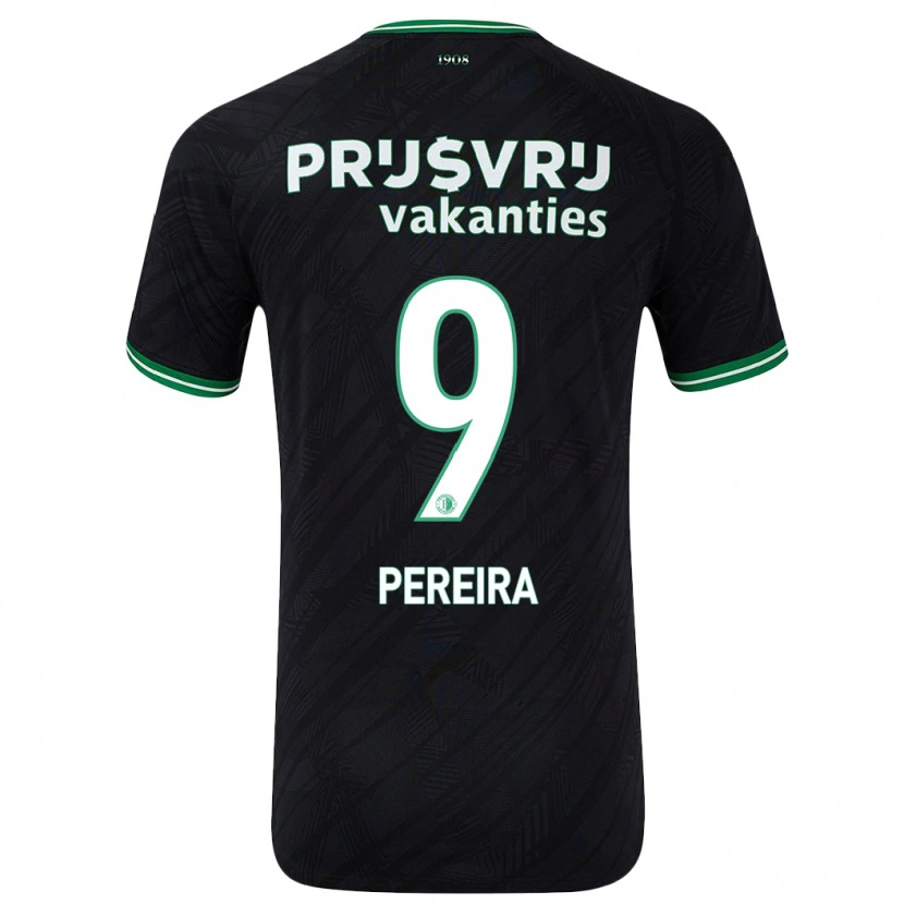 Danxen Niño Camiseta Danilo Pereira #9 Negro Verde 2ª Equipación 2024/25 La Camisa