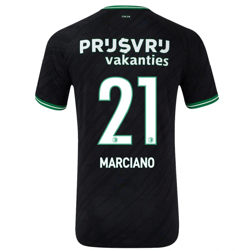 Danxen Niño Camiseta Ofir Marciano #21 Negro Verde 2ª Equipación 2024/25 La Camisa
