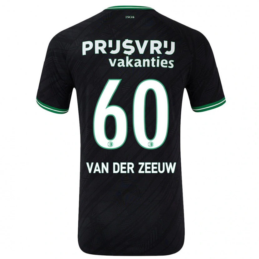 Danxen Niño Camiseta Twan Van Der Zeeuw #60 Negro Verde 2ª Equipación 2024/25 La Camisa