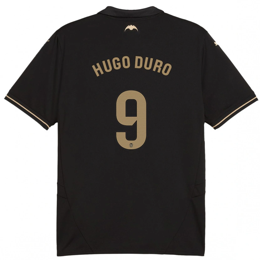 Danxen Niño Camiseta Hugo Duro #9 Negro 2ª Equipación 2024/25 La Camisa