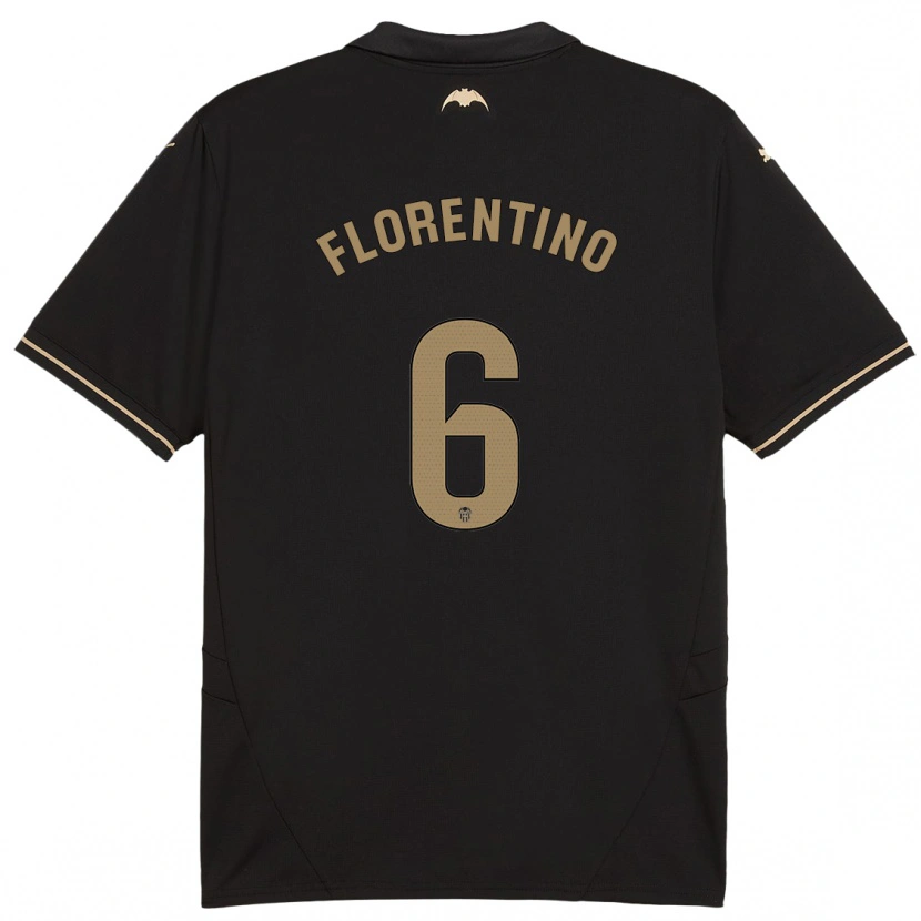 Danxen Niño Camiseta Claudia Florentino #6 Negro 2ª Equipación 2024/25 La Camisa