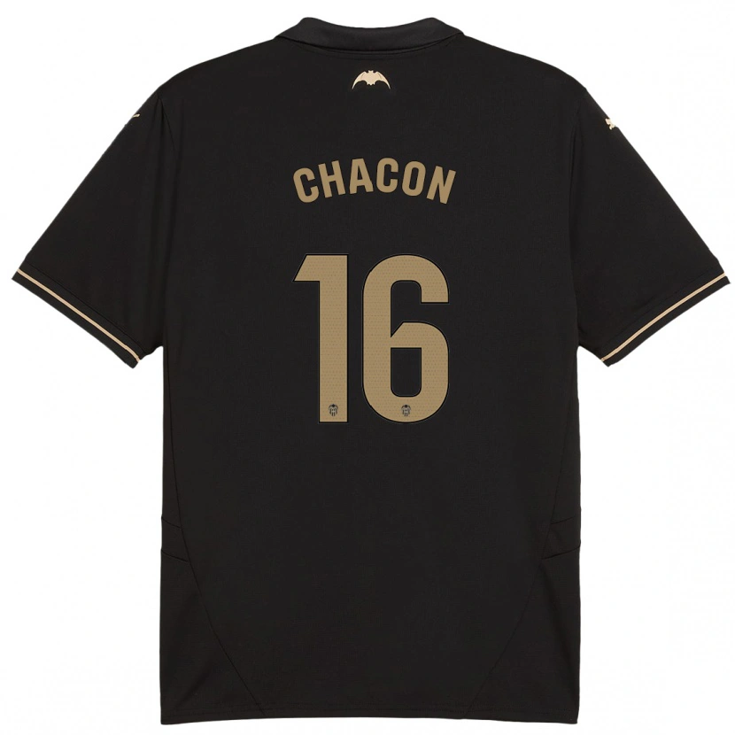Danxen Niño Camiseta Ivonne Chacón #16 Negro 2ª Equipación 2024/25 La Camisa