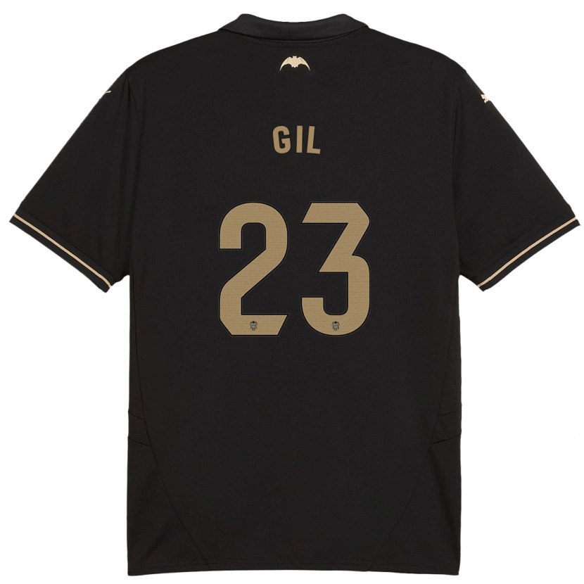 Danxen Niño Camiseta Elena Gil #23 Negro 2ª Equipación 2024/25 La Camisa