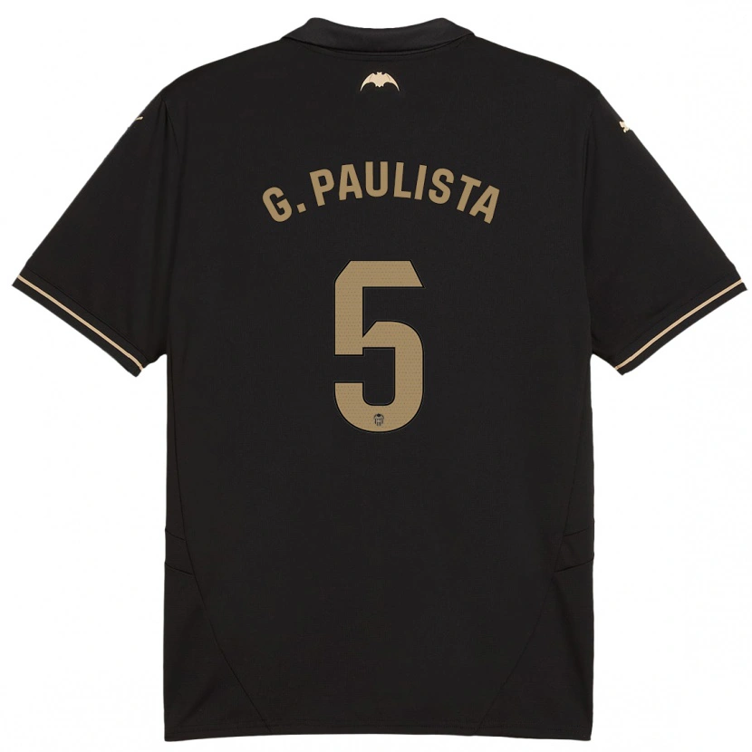 Danxen Niño Camiseta Gabriel Paulista #5 Negro 2ª Equipación 2024/25 La Camisa