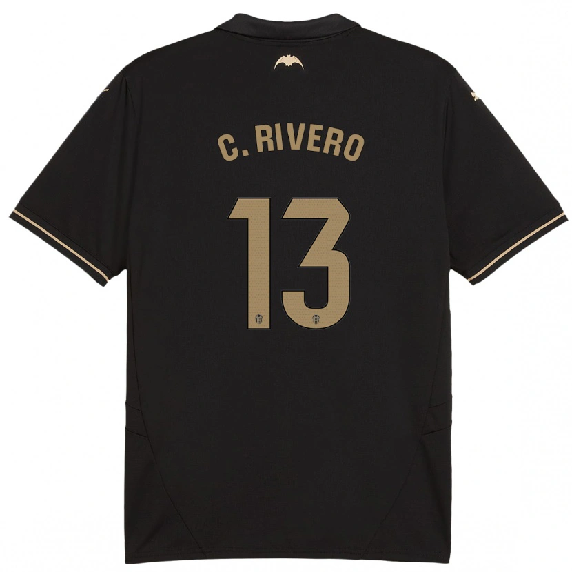 Danxen Niño Camiseta Cristian Rivero #13 Negro 2ª Equipación 2024/25 La Camisa