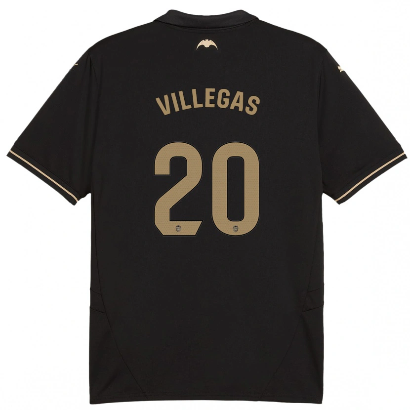 Danxen Niño Camiseta Noelia Villegas #20 Negro 2ª Equipación 2024/25 La Camisa